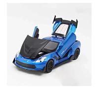 TQMEAD 1 32 para Chevrolet CorvetteSuper Coche Modelo Coche Diecast Metal Aleación Vehículos Juguetes Colecciones Decoración Miniaturas De Automoción(Azul)