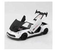 TQMEAD 1 32 para Chevrolet CorvetteSuper Coche Modelo Coche Diecast Metal Aleación Vehículos Juguetes Colecciones Decoración Miniaturas De Automoción(White)