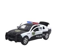 TQMEAD 1 32 para Dodge Charger Aleación Modelo Coche Policía Vehículos Juguete Fundidos Presión Sonido Luz Juguetes Colección Extraíbles Miniaturas De Automoción