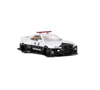 TQMEAD 1 64 para El Modelo De Coche De Policía Nissan GTR R34, Modelo De Coche De Aleación, Adornos Estáticos, Coleccionables Decorativos Miniaturas De Automoción