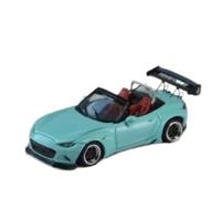 TQMEAD 1 64 para Mazda, Modelo De Automóvil De Aleación Azul De Carrocería Ancha, Exhibición Estática para Decoración De Coleccionistas Miniaturas De Automoción