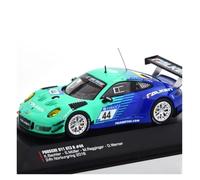 TQMEAD Adorno De Coche De Rally De Aleación Porsche 911GT3 R 2018 para El Circuito Norte De Año Nuevo, Escala 1 43, Colección Miniaturas De Automoción