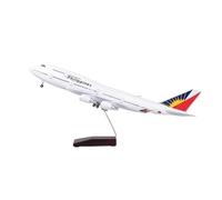 TQMEAD AvióN Miniatura Modelo De Avión De Resina Fundida A Presión De 47 Cm para B747 Filipinas con Luz Y Rueda Coleccionable para Principiantes(with Light)