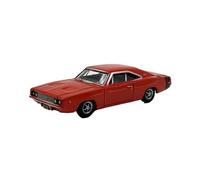 TQMEAD Coche Deportivo De Juguete Dodge Charger De Aleación Fundida A Presión A Escala 1:87, Modelo De Vehículo Rojo, Regalo Clásico Miniaturas De Automoción