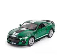 TQMEAD For Ford Mustang GT 500 1: 32 Modelo De Coche Simulación Control Fuerza Sonido Y Colección Regalo Juguete Ligero Miniaturas De Automoción(Verde)