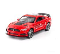 TQMEAD For Ford Mustang GT500 1 32 Adornos Modelo De Simulación con Colección De Juguetes De Puerta De Luz Y Sonido Miniaturas De Automoción(Rojo)