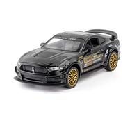 TQMEAD For Ford Mustang GT500 1 32 Adornos Modelo De Simulación con Colección De Juguetes De Puerta De Luz Y Sonido Miniaturas De Automoción(Negro)