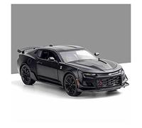 TQMEAD para Chevrolet Camaro 1 24 Simulación Diecast Modelo Coche Aleación Tire hacia Atrás Vehículo Juguete Niños Coleccionable Miniaturas De Automoción(Negro)