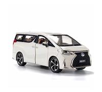 TQMEAD para Fundir Lexus LM300H MPV Car 1 24 Simulación De Aleación De Fundición A Presión De Sonido Y Luz Modelo De Coche Miniaturas De Automoción(White)