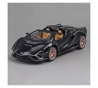 TQMEAD para Lamborghini Convertible 1 32 Modelo Simulación Fuerza Control Sonido Y Luz Juguete Colección De Regalos Miniaturas De Automoción(Negro)