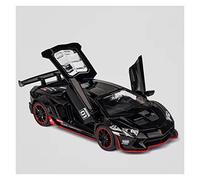 TQMEAD para Lamborghini LP770 1 32 Simulación Aleación Control Fuerza Colección Decoración Modelo Coche Juguete Miniaturas De Automoción(Negro)