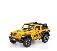 TQMEAD para Wrangler 1941 1:20 Simulación Aleación Fundida Presión Modelo Coche Todoterreno Luz Sonido Niños Vehículos Juguete Miniaturas De Automoción(Yellow)