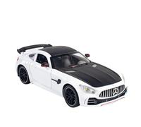 TQMEAD Simulación De Superdeportivo Mercedes AMG A Escala 1/24 con Sonido Y Luz para Volver Al Coche En Miniatura Juguete para Niño Regalo Miniaturas De Automoción(White)