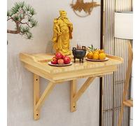 Tqoiozxa Altar Budista de Madera Maciza para Pared o Escritorio, gabinete del Dios de la Riqueza, Mesa de Altar para el hogar, Utilizado para Colocar Fotos, Recuerdos, etc.(Wood,Large)