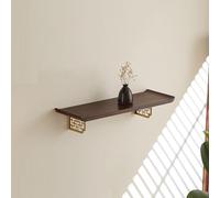 Tqoiozxa Estantes de Pared para Mesa de Altar, Estante de Madera para Armario de Pared, Soporte para Estatua de Buda para Pooja en el hogar y Tributo de Incienso.(Dark Walnut,50 * 20cm/19.6x7.8in)