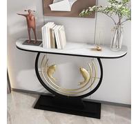 Tqoiozxa Mesa Consola Moderna para recibidor - Diseño Creativo de pez koi, Mesa Decorativa Larga para Colocar detrás del sofá, Ideal para Sala de Estar, Pasillo u Oficina.(Black-1,100cm/39.3in)