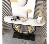 Tqoiozxa Mesa Consola Moderna para recibidor - Diseño Creativo de pez koi, Mesa Decorativa Larga para Colocar detrás del sofá, Ideal para Sala de Estar, Pasillo u Oficina.(Black-5,100cm/39.3in)