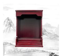 Tqoiozxa Mesa de Altar de Madera para Pared, nicho Budista para Incienso, Estante de Altar para el hogar, gabinete del Dios de la Riqueza, gabinete Guanyin(Rosewood Color,80x56cm/31.4x22in)