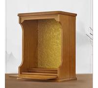 Tqoiozxa Santuario de Madera Maciza montado en la Pared/de Escritorio, Altar Budista, gabinete del Dios de la Riqueza, gabinete Guanyin,con cajón(Wood Color,29 * 26.5 * 42.5cm/11.4 * 10.4 * 16.7in)
