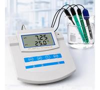 TQPGJJL Monitor Calidad Agua Sobremesa 6 En 1 - Medidor Laboratorio Profesional pH ORP TDS EC CF Temperatura, Analizador Digital Multiparámetro con ATC, Probador Grado Investigación para Laboratorio