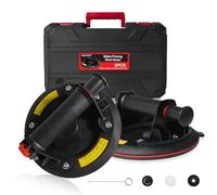 TQPXZO Juego de 2 elevadores de succión de 8,2 pulgadas, elevador de cristal de vacío con capacidad de carga máxima de 220 kg, con caja de herramientas portátil, para vidrio, azulejos, mármol