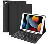 TQQ Funda Teclado iPad 9 generación con Porta lápices Incorporado, Desmontable Español Ñ Teclado para iPad 10.2" 9ª/8ª/7ª Gen, iPad Pro 10.5" 2017, iPad Air 3 2019