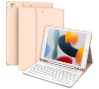 TQQ Funda Teclado iPad 9 generación con Porta lápices Incorporado, Desmontable Español Ñ Teclado para iPad 10.2" 9ª/8ª/7ª Gen, iPad Pro 10.5" 2017, iPad Air 3 2019