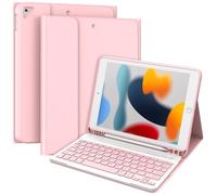 TQQ Funda Teclado iPad 9 generación con Porta lápices Incorporado, Desmontable Español Ñ Teclado para iPad 10.2" 9ª/8ª/7ª Gen, iPad Pro 10.5" 2017, iPad Air 3 2019