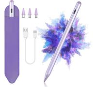 TQQ Lápiz capacitivo para pantalla táctil, lápiz capacitivo 2.0 con rechazo de palma, alta precisión y sensibilidad de inclinación, lápiz universal para tablet/Lenovo y Android (violeta claro)