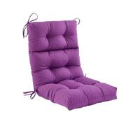 TQQEPOOL Cojin Silla Exterior Antidesvanecimiento e Impermeable, Fundas para Muebles de Terraza Alta Espalda con Cordones, Cojines Sillas Terraza 44X21(Purple)
