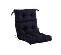 TQQEPOOL Cojin Silla Exterior Antidesvanecimiento e Impermeable, Fundas para Muebles de Terraza Alta Espalda con Cordones, Cojines Sillas Terraza 44X21(Black)