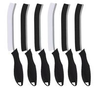 TQRR Cepillo de Cerdas Duras para Limpieza de Grietas, Cepillo para Lechada, Herramientas de Limpieza para Inodoro, Baño, Hogar, Bañera, Fregadero, Hogar, Ventana (6, Negro)