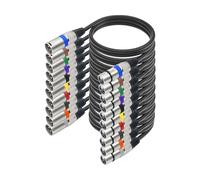 TQUXNGA 10 cables de 3 pines macho a hembra, cable de micrófono equilibrado de 3 pines, 3 pines, cable de altavoz de 3 pines para mezcladores, amplificadores