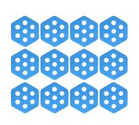 TQUXNGA 12lots - Almohadilla de tracción hexagonal transparente para tablas de surf, accesorios de surf, tracciones, tablas de surf