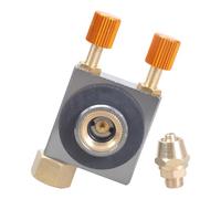 TQUXNGA Adaptador de recarga de propanos para estufa de campamento, adaptador de acoplador de tanque de cilindro plano, adaptador de carga con válvulas de alivio de presión, tanques de propano