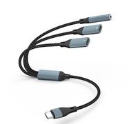 TQUXNGA Cable adaptador USB tipo C 3 en 1, 3,5 mm, sonido PD60W, cable de datos OTG de carga rápida para dispositivos móviles, cable OTG tipo C