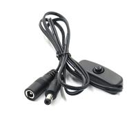 TQUXNGA Cable de alimentación intercambiable de 5,5 x 2,1 mm CC con interruptores manuales para proyectos electrónicos del hogar, cámara CCTV, cable de alimentación con interruptores en línea