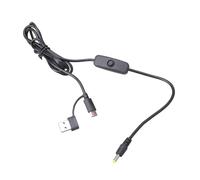 TQUXNGA Cable de carga USB tipo C a CC de 4,0 x 1,7 mm, 5 V, con interruptores para electrónica de bajo voltaje del hogar, 120 cm