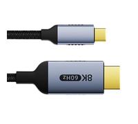 TQUXNGA Cable de video USB C 2.1 de velocidad rápida 8K 60Hz 4K 240Hz carcasa de aluminio para juegos y cine en casa uso USB C VideoCable