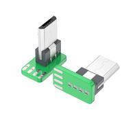 TQUXNGA Conector de enchufe de soldadura PCB, enchufe USB derecho, O P | Interfaz de conexión PCB soldable, integración directa en conjuntos electrónicos compatibles, rutas de alimentación y datos