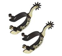 TQUXNGA Espuela de caballo de acero suave para hombre, espolón de cuerda para hombre, con decoración de botas de engranaje, accesorios de equitación, decoración duradera para botas de caballo