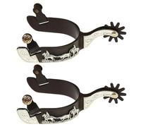 TQUXNGA Espuela de caballo de acero suave para hombre, espolón de cuerda para hombre, con decoración de botas de engranaje, accesorios de equitación, decoración duradera para botas de caballo