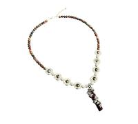 TQUXNGA Exquisito collar hecho a mano con temática de dragón oriental, perfecto para festivales y fiestas tradicionales, joyería cultural vintage