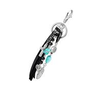 TQUXNGA Llavero hecho a mano inspirado en el oeste con pezuña de caballo intrincada y acento de follaje, perfecto para regalar decoración llavero, C, Talla única