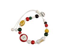 TQUXNGA Pulsera ajustable de 13 cm con diseño de animales culturales únicos de cerámica, ligera, cómoda de llevar, accesorio de muñeca étnico de viaje, One Size, como se describe