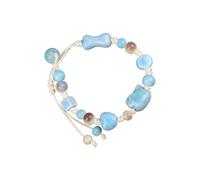 TQUXNGA Pulsera ajustable de 13 cm con diseño de animales culturales únicos de cerámica, ligera, cómoda de llevar, accesorio de muñeca étnico de viaje, One Size, como se describe