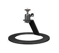 TQUXNGA Soporte de proyector de escritorio de aluminio con cabezal mejorado para proyectores de vídeo, ángulos de visión versátiles, soporte de clip para cámara y teléfono