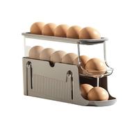 TQUXNGA Soporte ovalado de 3 secciones con rodamiento suave para 15 y 17 piezas, solución de almacenamiento compacta para refrigerador, soporte de ovocitos de color