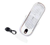 TQUXNGA Ventilador de mesa pequeño para oficina en casa, torre de escritorio, portátil, 5 velocidades, ajustable, sin escobillas, alimentado por USB, ventilador de mesa para uso en exteriores