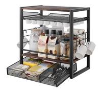 TQVAI Cajón para Almacenaje Cápsulas para 70 Cápsulas, Cafetera Capsulas Organizador, Capsulas Cafe Compatibles Dolce Gusto Cajones, Negro